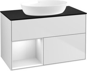 V&B Waschtischunterschrank Finion 100 in Weiß lackiert, B/T/H: 100 x 50,1 x 50,1 cm - Bild 1