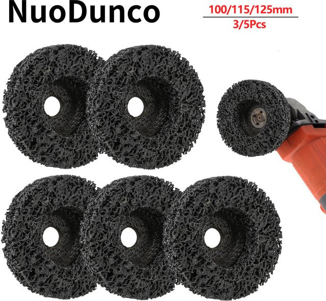 SI FANG Korallen Polierscheiben Set aus Poly-Streifen für Edelstahl und Metall, Diamant Schleifscheiben für Winkelschleifer, Durchmesser: 100 mm, 115 mm oder 125 mm - Bild 1