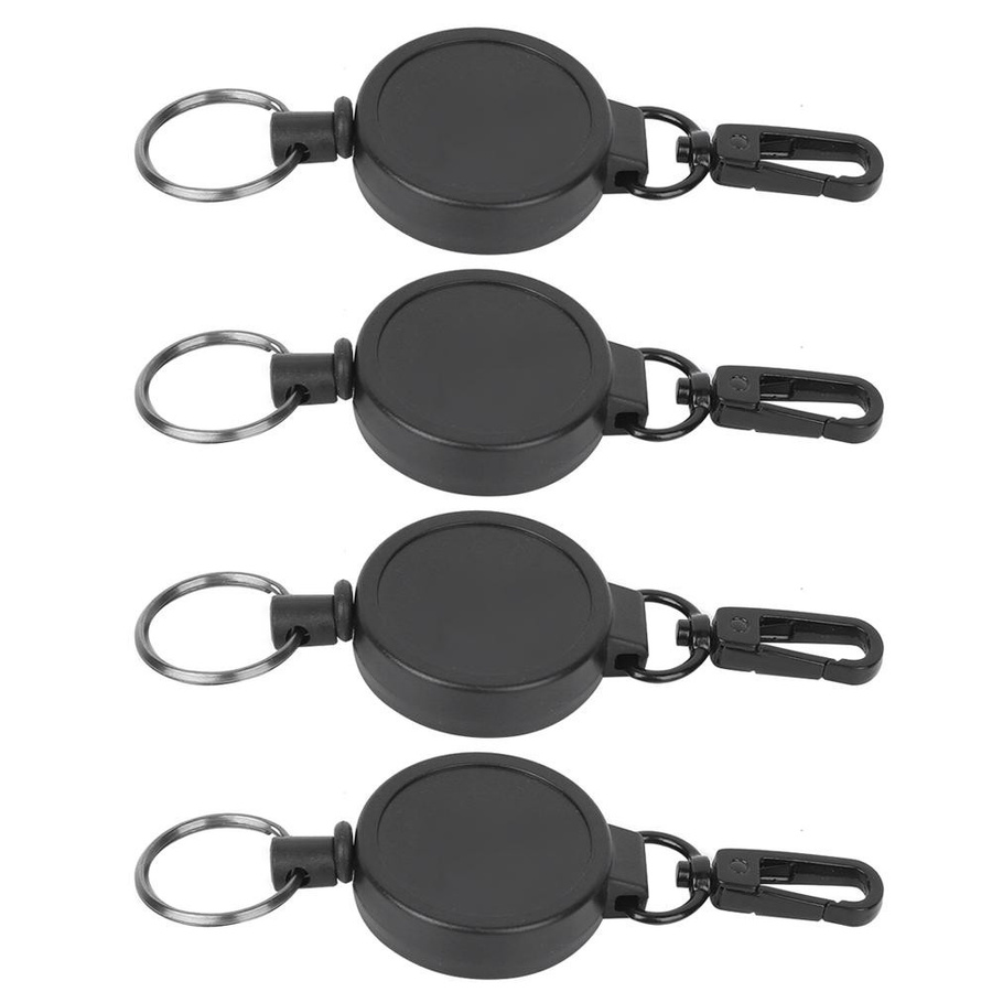 Teleskop-Schlüsselanhänger, 4 Stück, Diebstahlsicher, Karabiner - Bild 6