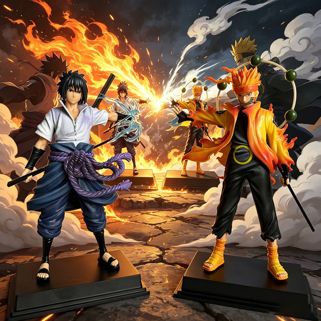 Bandai Naruto Uzumaki Naruto/Uchiha Sasuke Kakashi, Actionfigur, Kunststoff - Bild 1