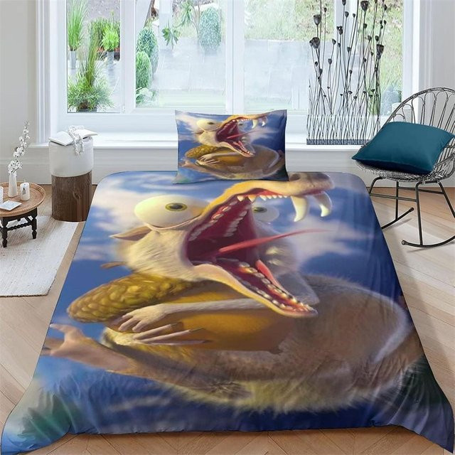 Lodestar Bettwäscheset Eiszeit Design mit 3D-Druck, Blau, B/H: 135 x 200 cm - Bild 1