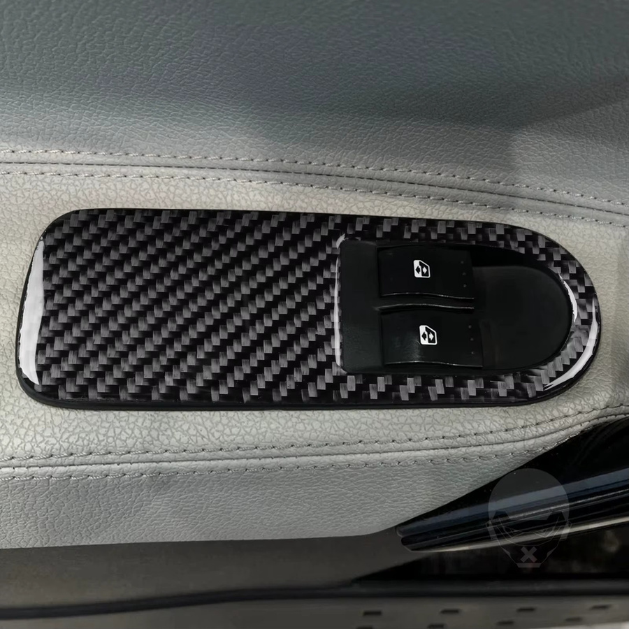RRX CARBON Carbon-Faser Aufkleber für Renault Megane II 2004-2008 in Schwarz für Radio-AC/CD-Schalttafel und Türverkleidung - Bild 2