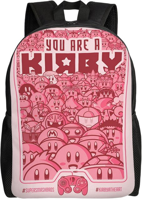 Bandai Kirby Laptop-Rucksack für Damen und Herren in Pink - Bild 1