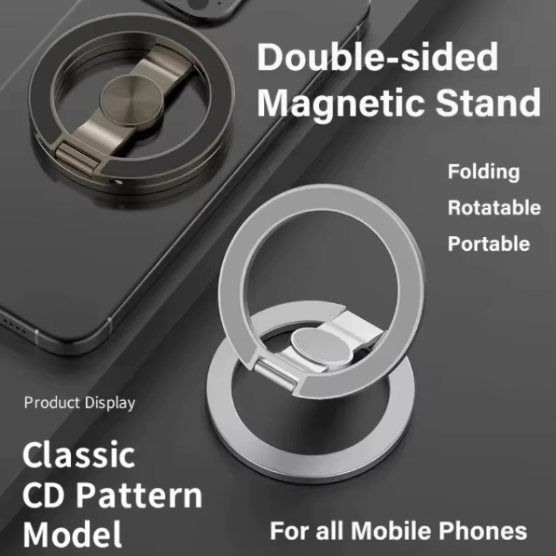 VIKEFON Magnetischer Ringhalter für MagSafe mit 360 Grad Drehbarkeit und Gyro-Funktion in Schwarz für iPhone 12 bis iPhone 17 Pro Max - Bild 2