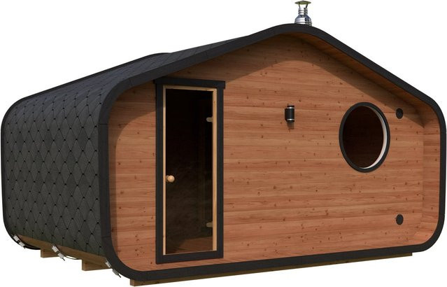 Gartensauna Everest von Hansagarten24 aus Erlenholz in Braun, B/T: 5 x 3 m - Bild 1