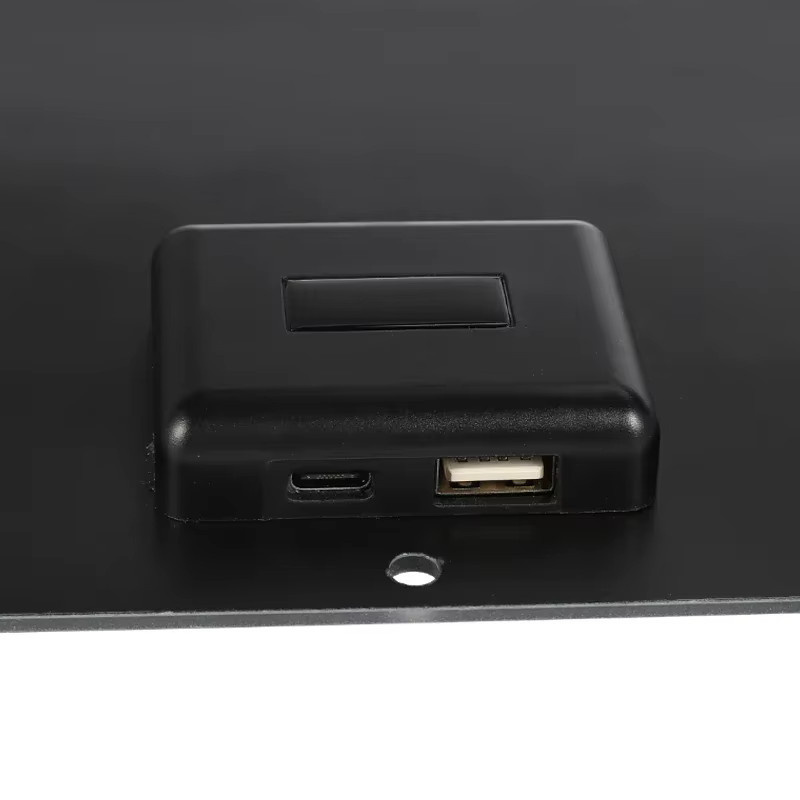 Luxuglow Tragbares 30W Solarpanel mit USB-A und USB-C Ausgang in Schwarz für Camping und Outdoor - Bild 2
