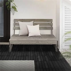 ML Design Gartenbank 3-Sitzer aus Tannenmassivholz in Grau, B/T/H: 120 x 70 x 76,5 cm - Bild 1