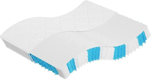 vidaXL Matratze mit Taschenfederkern H3 mittelfest B: 160 cm, T: 200 cm, H: 25 cm - Bild 1