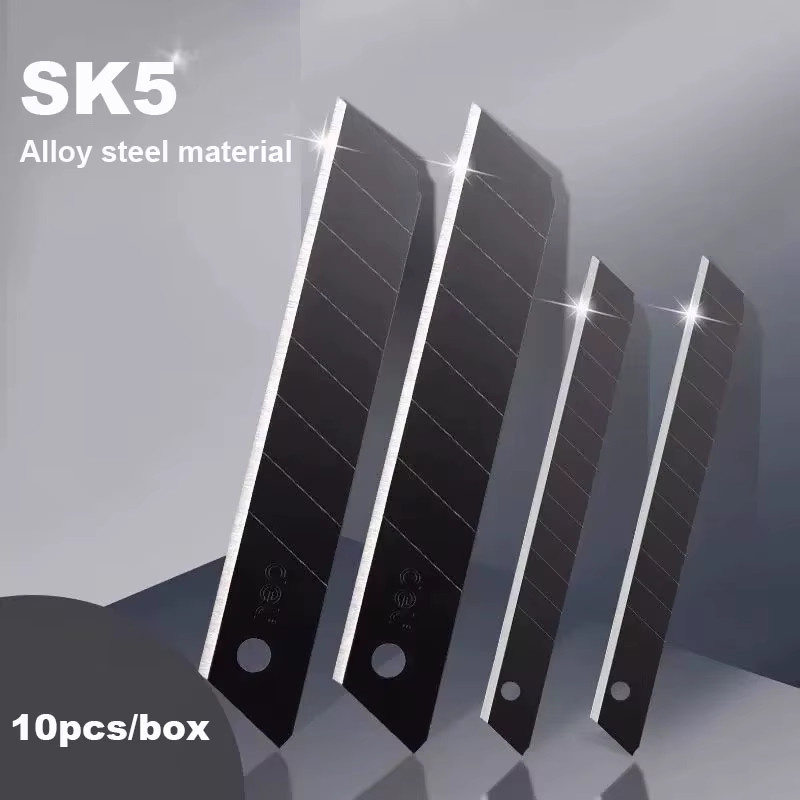 Deli SK5 Metall-Universalmesser-Klingen aus Carbonstahl in Silber für Kunst, Handwerk und Büro, 9mm und 18mm Austauschbar - Bild 3