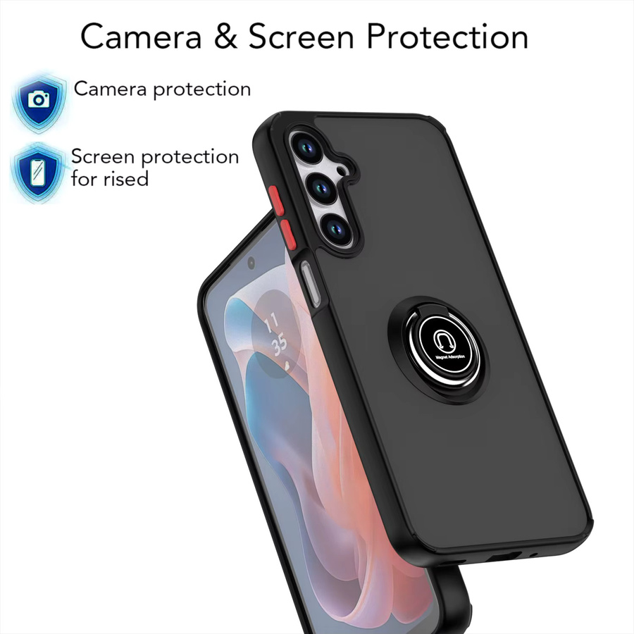 Stoßfeste Silikon Handyhülle mit magnetischer Autohalterung für Samsung Galaxy A57 A37 A17 A07 A56 A36 A16 A06 A55 A35 in Schwarz und Grün - Bild 3