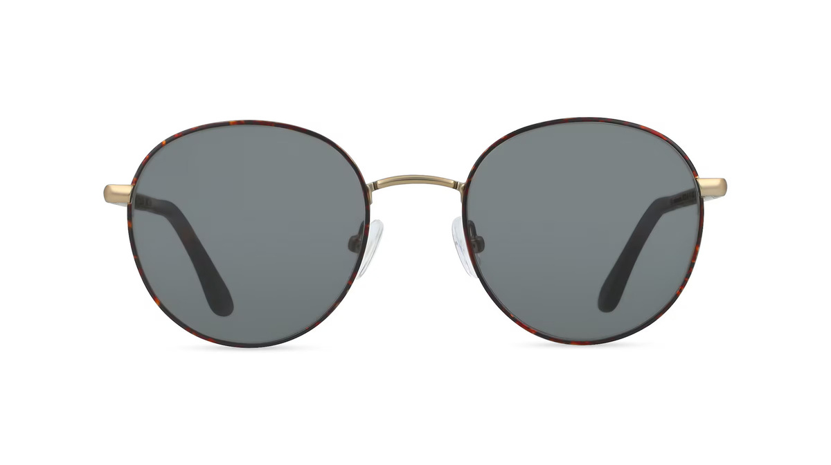 Woodfellas 11754 HALCYON Sonnenbrille, Vollrand, Rund, Metall, Unisex, Braun - Bild 1
