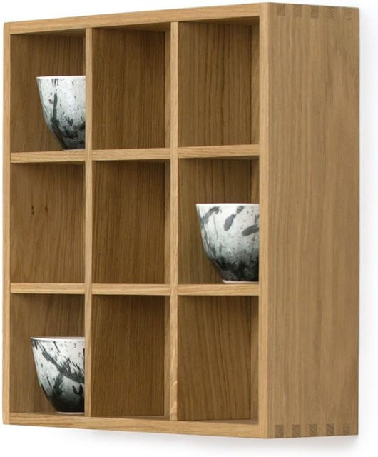 Wandregal Cup Shelf von KATH & ANDERSEN aus europäischer Eiche in Braun, Breite: 64 cm, Höhe: 76,5 cm - Bild 1