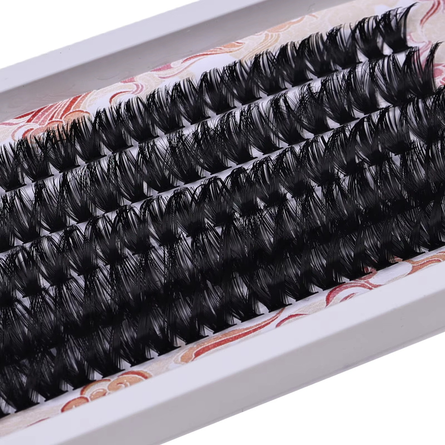JIEFUXIN Wimpernbüschel, 100 Stück, 3D Russische Volumen-Wimpern, Black, Unisex - Bild 5