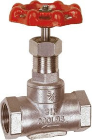 Riegler Muffen-Absperrventil aus Edelstahl in Silber, G 1 1/2, DN 40 - Bild 1