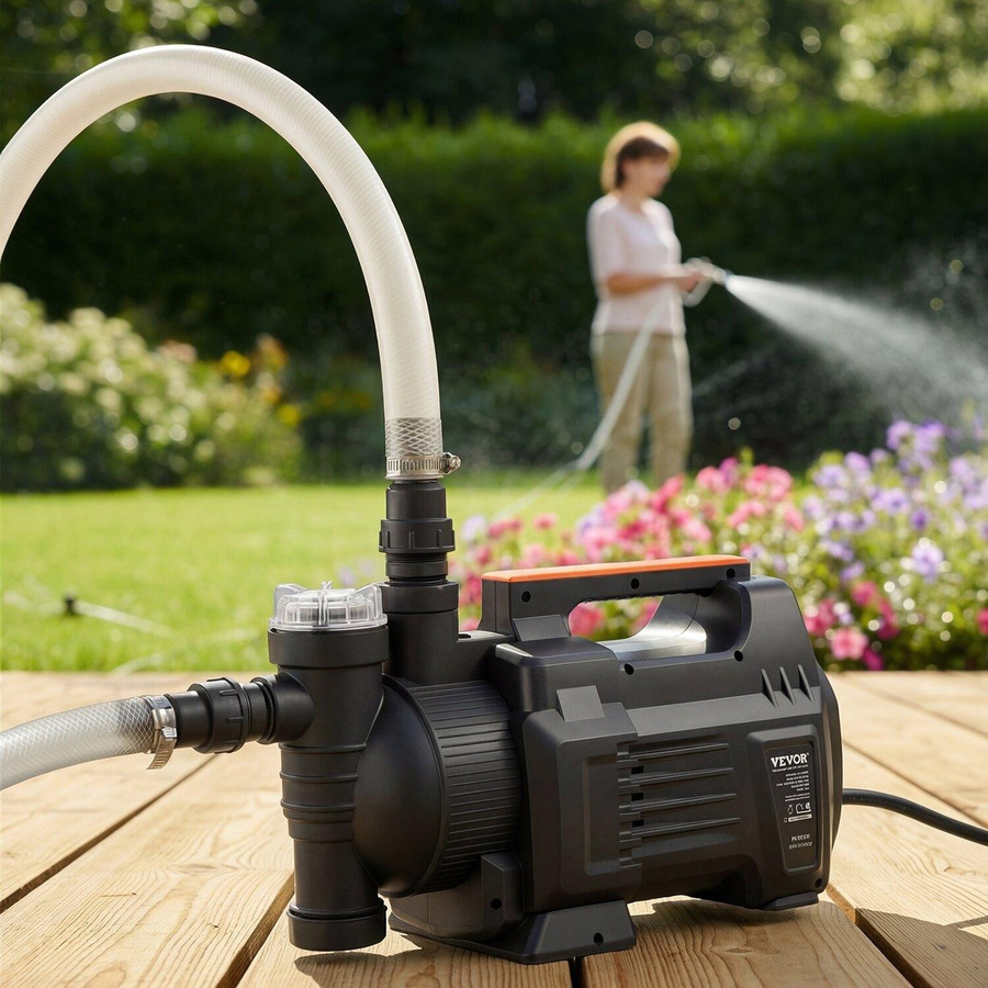 Buying Solutions MB Elektronische Flachbrunnen-Jetpumpe aus PP mit 1300W, 4800 L/H Fördermenge und 8 m Saughöhe - Bild 4