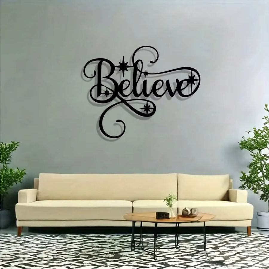 CIFBUY Metall-Wandkunst Weihnachtsstern-Skulptur als Weihnachtsdekor aus perforiertem Metall - Bild 3