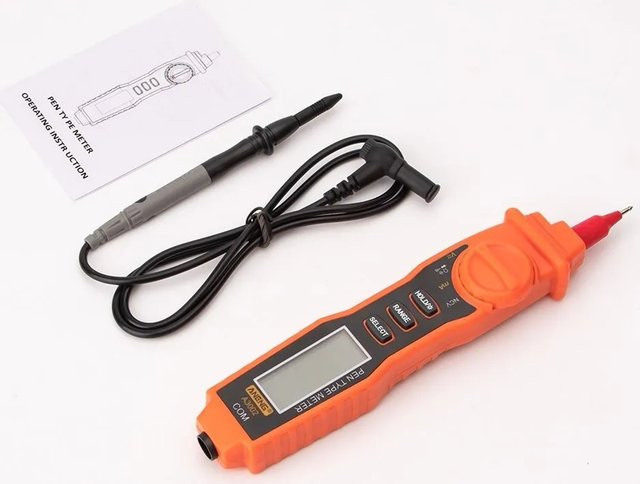 Matismart Stiftmultimeter Digital für AC/DC-Messung mit NCV-Funktion in Orange - Bild 1