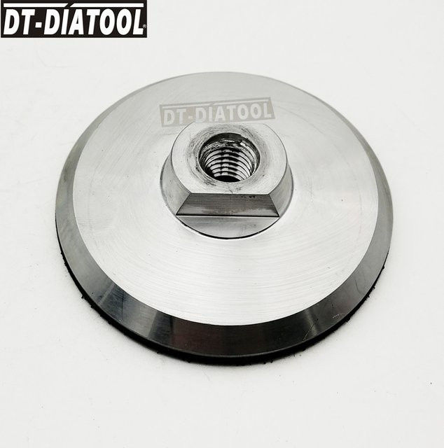 DT-DIATOOL Alu-Basis-Rückplatte für Diamant-Polierpads mit M14 oder 5/8 Gewinde in Silber - Bild 1
