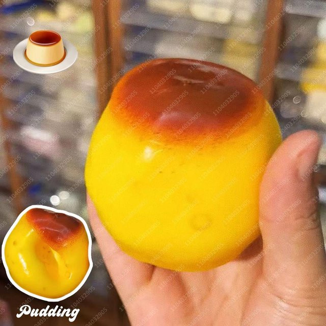 Pudding Stressball Squishy, Pudding-förmiger Knetball, Fidget Spielzeug - Bild 1
