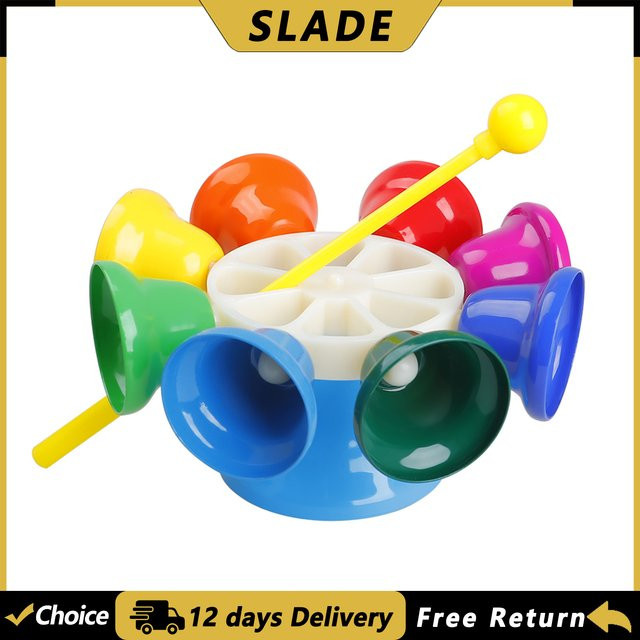 SLADE 8-Ton-Drehglocke mit Stöcken, Schlaginstrument, bunt - Bild 1