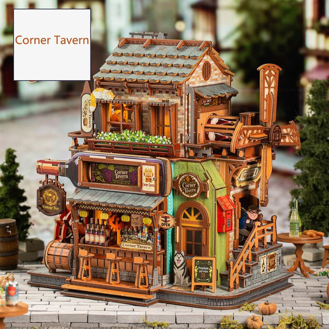 StartCabin DIY Eck-Puppenhaus Holz-Miniatur-Set, beleuchtet, ab 14 Jahren - Bild 1