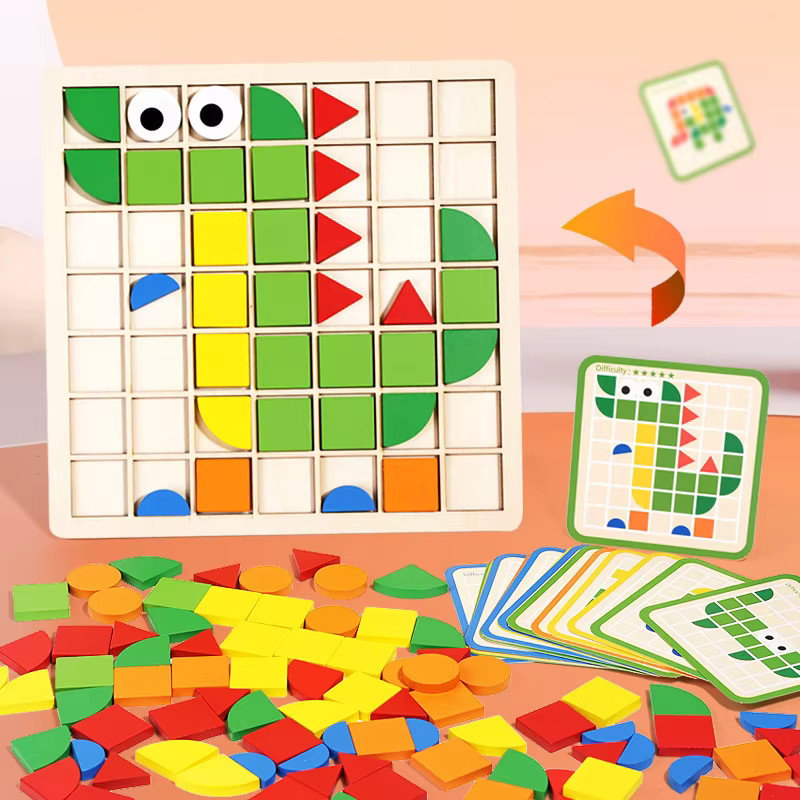 Lee's Sharing Montessori Erkenntnis Puzzle, Holz, Tiere, ab 3 Jahre - Bild 2