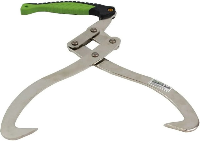 TRUTZHOLM 2er Pack Handpackzange XL Holzgreifer aus Manganstahl in Grün und Silber, Länge: 30 cm - Bild 1