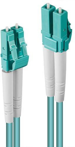 Lindy Glasfaser LWL Anschlusskabel OM3 Multimode Blau 50 m mit 1x LC-Stecker auf 1x LC-Stecker 50/125 µm - Bild 1