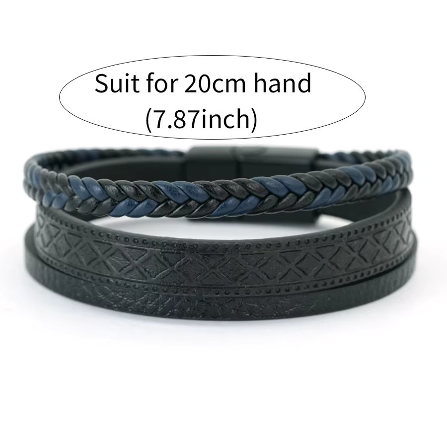diffone Armband, Leder, Schwarz, Herren - Bild 4