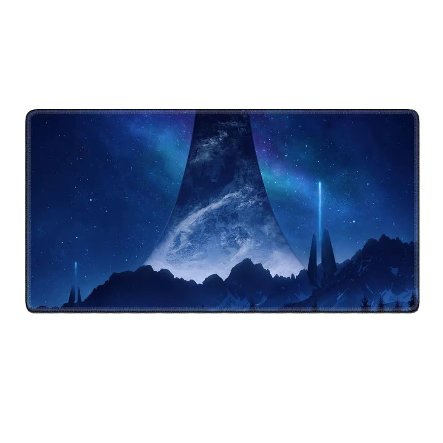 H-Halo G-Games Ring Gaming Mousepad und Schreibtischmatte mit LockEdge, Schwarz - Bild 5