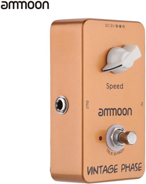 Ammoon AP-03 Vintage Phase Phaser Gitarreneffektpedal True Bypass in Brown und Gold - Bild 1
