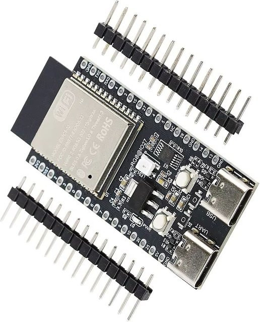 ESP32-C5-DevKitC-1 Entwicklungsboard mit Dual-Frequenz 2,4 GHz und 5 GHz WiFi 6, 4 MB Flash, USB-C Anschluss, Schwarz - Bild 1