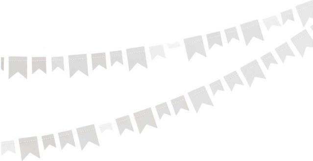 Rico Design Paper Poetry Girlande Wimpel in Weiß aus Papier, 2,7 m Länge - Bild 1