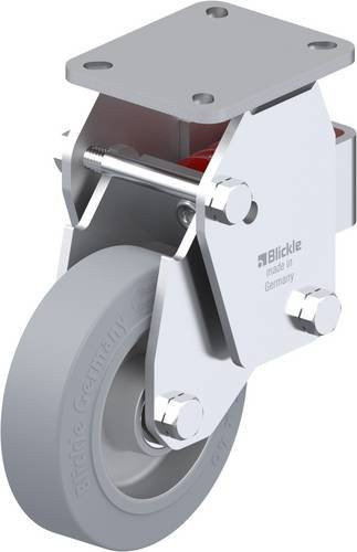 Blickle BHF-ALEV 125K-1-SG Gefederte Bockrolle in Grau mit 125 mm Rad-Durchmesser und 250 kg Tragfähigkeit - Bild 1