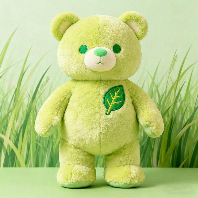 Binchi Fitness Grünes Bären-Stofftier, Plüsch, 50cm, ab 14 Jahren - Bild 1