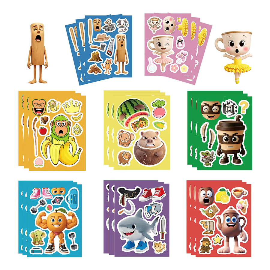 Rspctou Tiere Puzzle Aufkleber, Bunt / Mehrfarbig - Bild 2