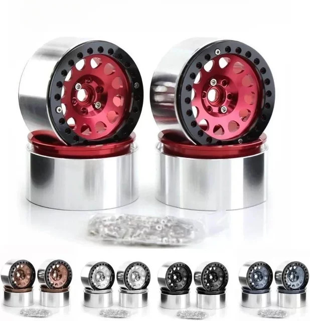 TIMEA 2.2 Beadlock-Felgen, 4-teiliges Set, CNC Aluminium-Legierung, Grau - Bild 1