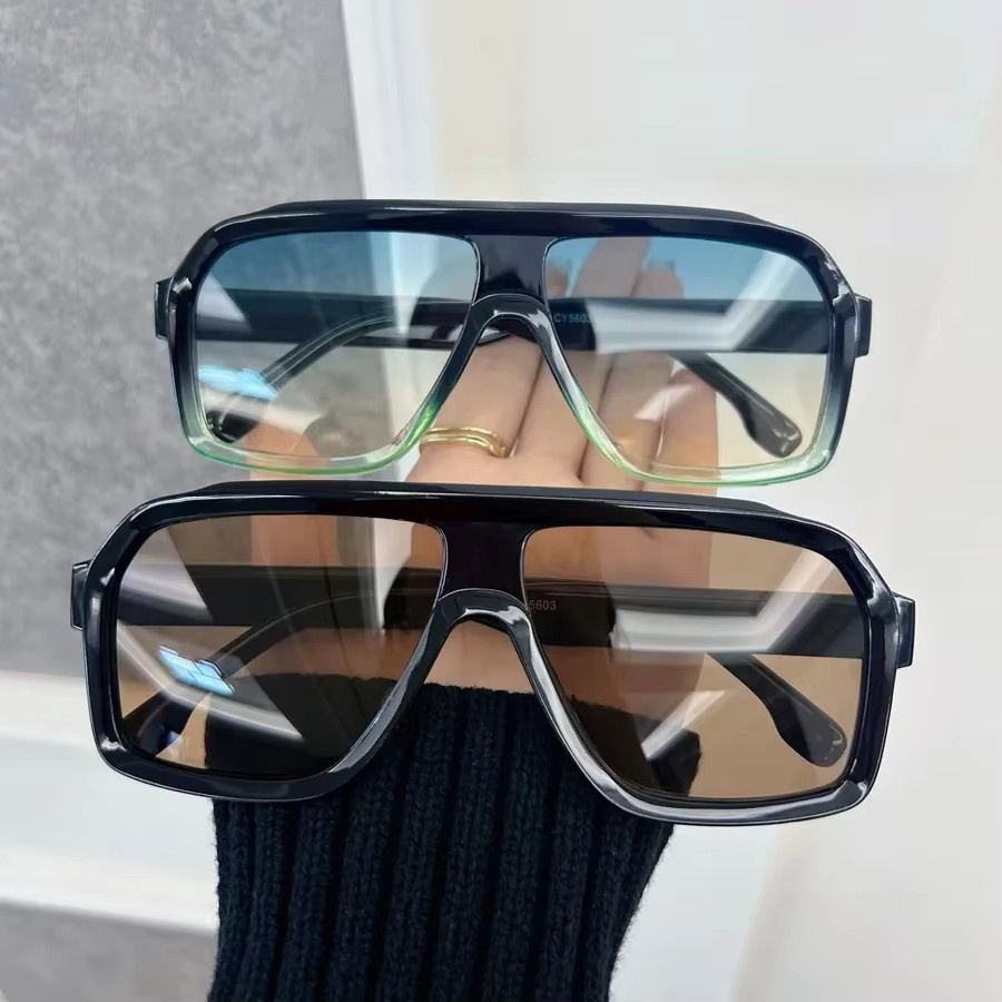 DITUIEO Sonnenbrille, Vollrand, quadratisch, Kunststoff, Schwarz, Unisex - Bild 2
