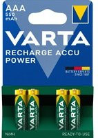 Varta Recharge Accu Power AAA Akku NiMH 550 mAh, 4er Pack - Bild 1