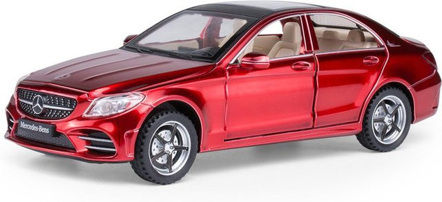 Fourall- Model Cars Benz C-Klasse C260L, Automodell, 1:32, Metall, rot, mit Licht und Sound - Bild 1