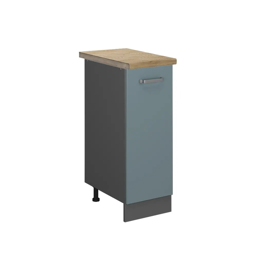Vicco Apothekerschrank R-Line Medizinschrank für die Küche in Blau-Grau/Anthrazit und Eiche, B/T/H: 30 x 60 x 81,6 cm - Bild 2