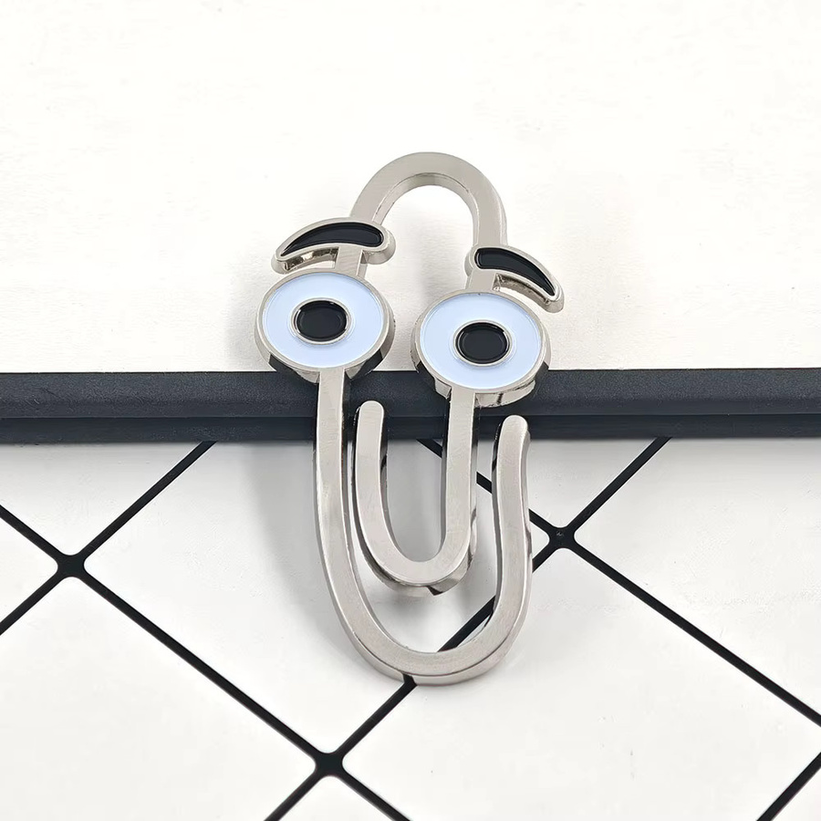 Retro Büroklammer-Magnet in Silber aus Metall für Kühlschrank und Büro - Bild 2