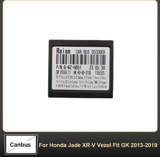 16Pin Auto Head Unit Harness Power Adapter Kabel mit Canbus für Honda Jade XR-V Vezel Fit GK 2013-2019, Mehrfarbig - Bild 1