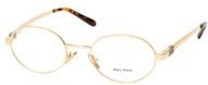 Miu Miu MU 50ZV Korrektionsbrille, Vollrand, Metall, Gold, Oval, Damen - Bild 1