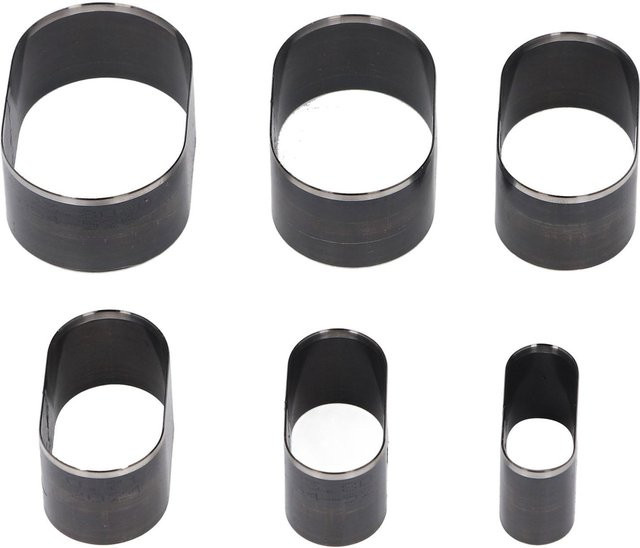 6-teiliges Set elliptische Lederstanzformen aus gehärtetem Stahl in Grau, Durchmesser: 35 mm, 40 mm, 45 mm, 50 mm, 55 mm, 60 mm - Bild 1
