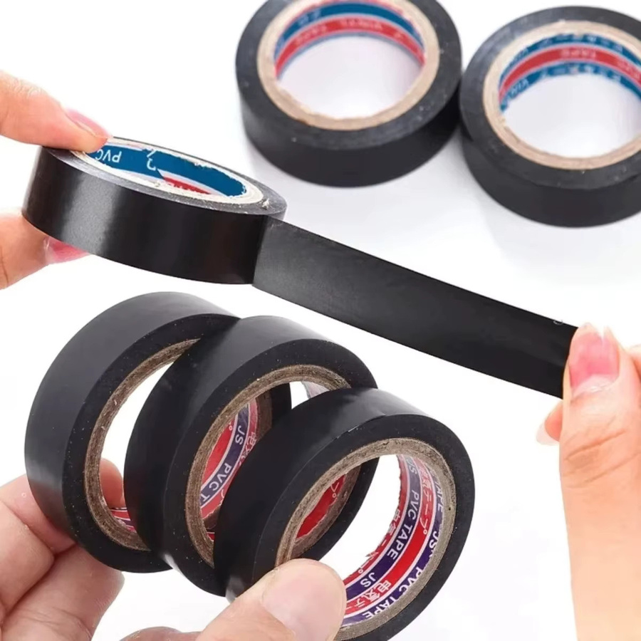 Selbstklebendes elektrisches Isolierband aus PVC in Schwarz, hitzebeständig und wasserdicht für den Drahtschutz - Bild 3