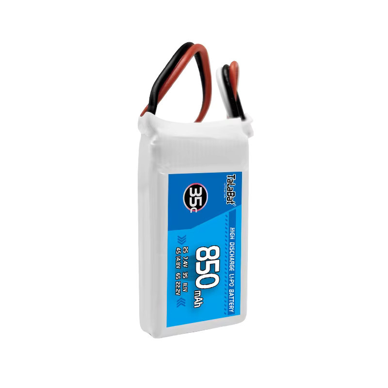 VSVAW LiPo-Akku 2s 7,4V 850mAh 35C für RC-Helikopter, Quadcopter und FPV Racing Drohnen mit XT30, T, JST oder XT60 Stecker, Weiß - Bild 2