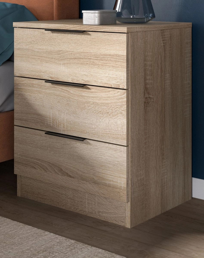 Nachttisch Swan von Inn.Furn in Sonoma Eiche, Braun, B: 60 cm, T: 45 cm, H: 40 cm - Bild 1