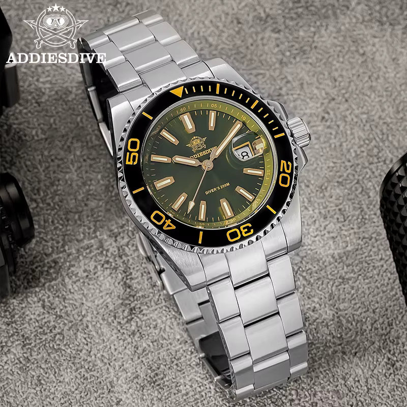 ADDIESDIVE Armbanduhr, Quarz, Edelstahl, Keramik Lünette, 41 mm, Herren - Bild 3