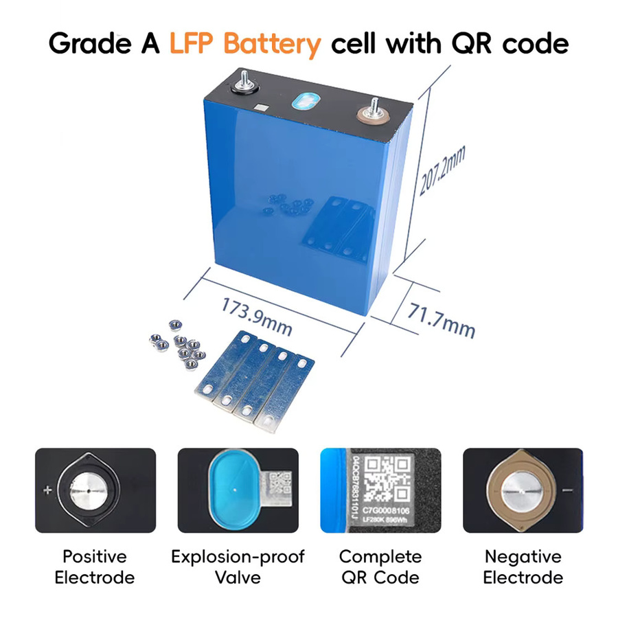 Foursun LiFePO4 Batterie Klasse A 3,2V 280Ah für Camping und Solarenergiespeicher - Bild 4
